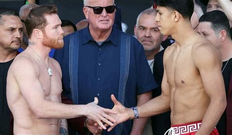 Canelo Álvarez y Jaime Munguía vencen báscula en Las Vegas