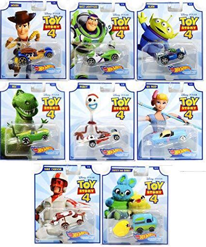 Toy Story 4 Hot Wheels Complete Set 1 8 Woody Buzz Bo Duke Caboom Forky Hobbies Toys Toys
