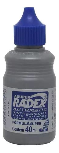 Tinta Para Carimbo Azul Radex 40ml Cx 12un MercadoLivre