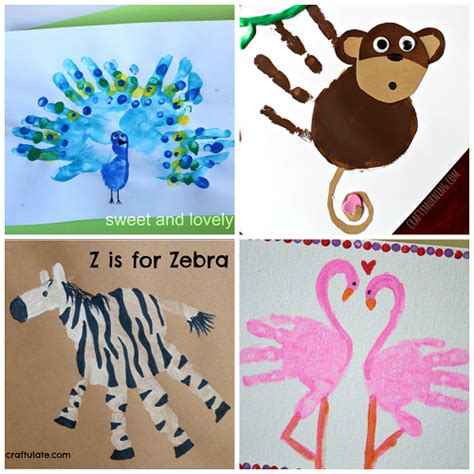 16 Animal Handprint Crafts Muhammedluicie