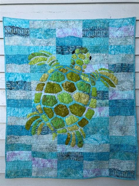 Sea Turtle Quilt Sea Turtle Blanket Custom Turtle Quilt Sea Turtles