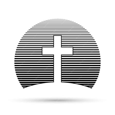 Premium Vector Christian Cross Icon Black Religion Symbol Vector