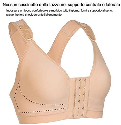 Chumian Reggiseno Sportivo Post Chirurgico Donna Bralette Senza