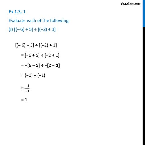 Ex 1 3 1 Evaluate I 6 5 2 1 Teachoo Class 7