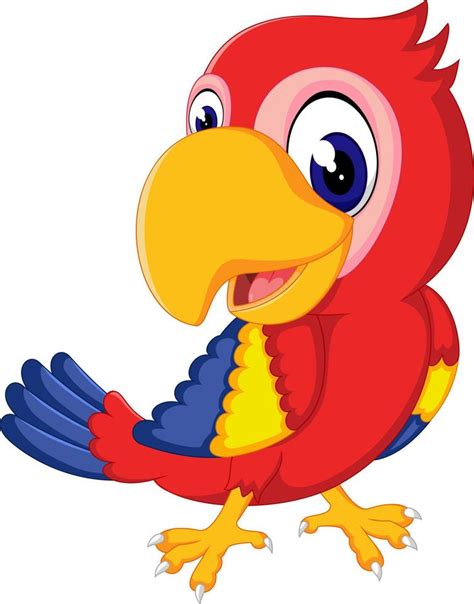 Cartoon Cute Parrot 7578642 Vector Art At Vecteezy