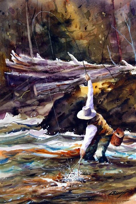 Trout Fishing Watercolor Print By Dean Crouser Etsy Fly Fishing Art