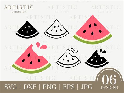 Watermelon Slice SVG Bundle Summer Fruit Graphic By Artisticscientist