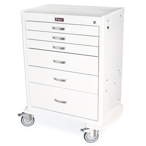 M Series Tall Anesthesia Cart Standard Width Six Drawers Standard