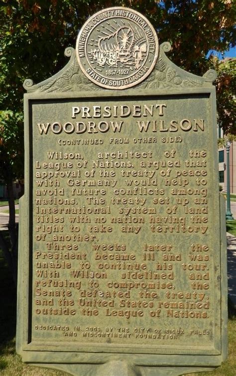 President Woodrow Wilson Historical Marker