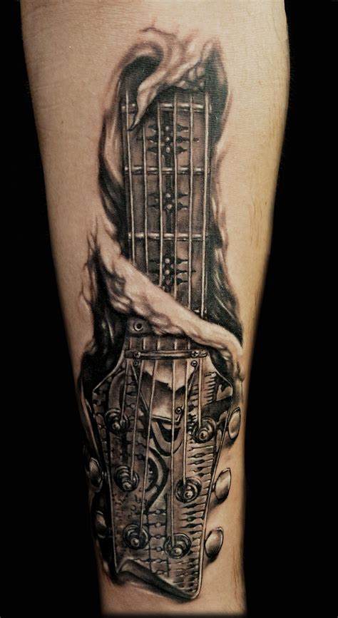 Tattoo Giger Style Guitar Music Tattoo Sleeves Tattoo Sleeve