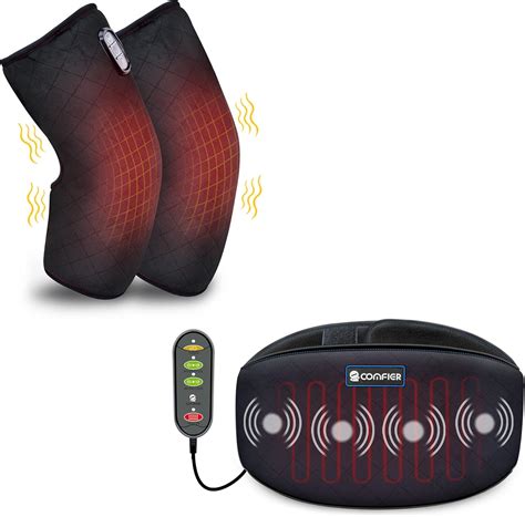 Buy Comfier Heated Knee Brace Wrap Heating Pad Bundlevibration Knee Massager With Heating Pad