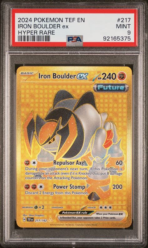 Pokemon Tef En Temporal Forces Iron Boulder Ex Psa Gamestop