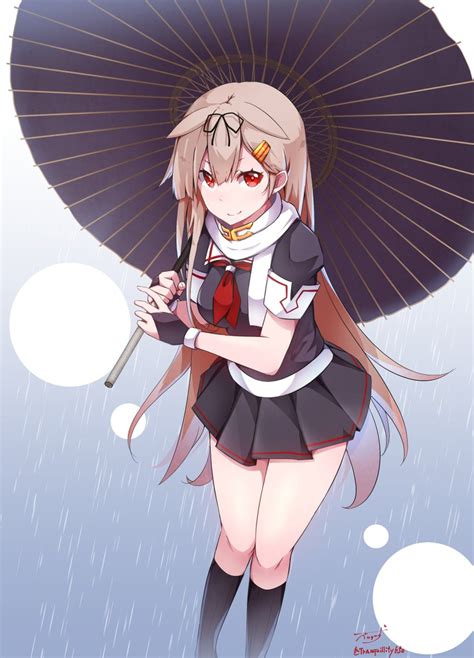 夕立艦これ 夕立改二 「梅雨ぽいぬ๑˃̵ᴗ˂̵ 」べいりーずのイラスト