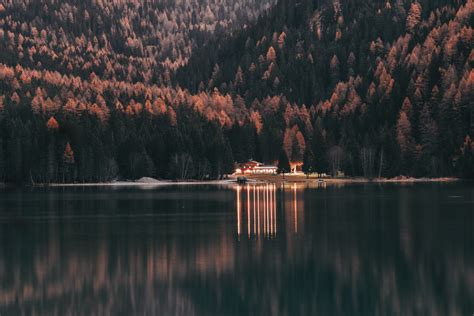 Bildet Kropp Av Vann Speilbilde Natur Innsj Himmel