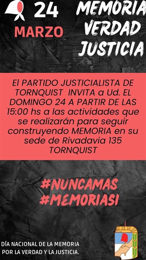 El PJ conmemora el día por la memoria la verdad y la justicia