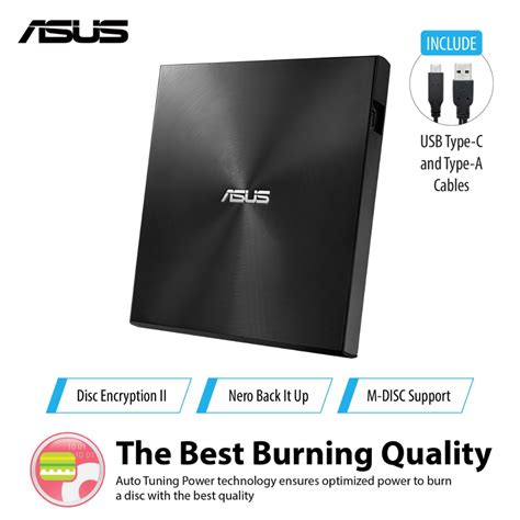 ASUS ZenDrive U9M Ultra Slim Portable 8X DVD Burner M DISC Support