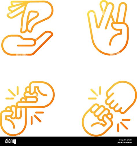 Using Gestures For Communication Pixel Perfect Gradient Linear Vector