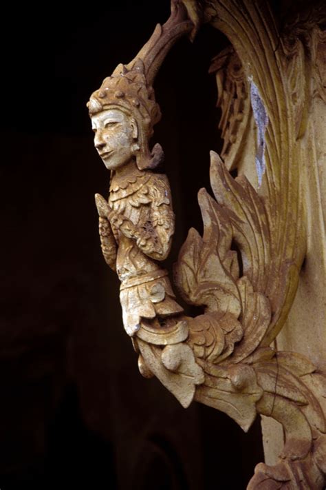 Carved Figure Lao Sculpture Raingod