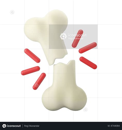 Premium Broken Bone 3d Illustration Download In Png Obj Or Blend Format