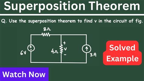 Superposition Theorem Basic Solved Example Youtube