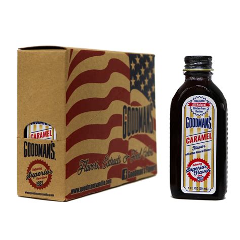 Natural Caramel Flavor 1 Ounce Case Of 6 Goodmans Flavorings