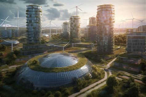 Premium AI Image | conceptual_depiction_of_a_sustainable_energy_farm_wit