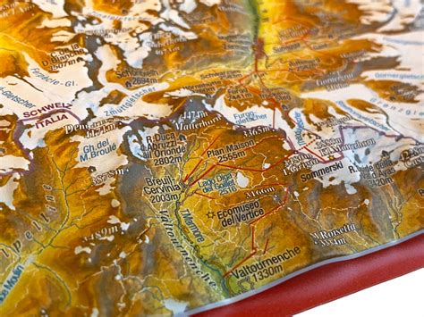 3D Reliefpostcard Region Of Matterhorn Georelief Vertriebs GbR