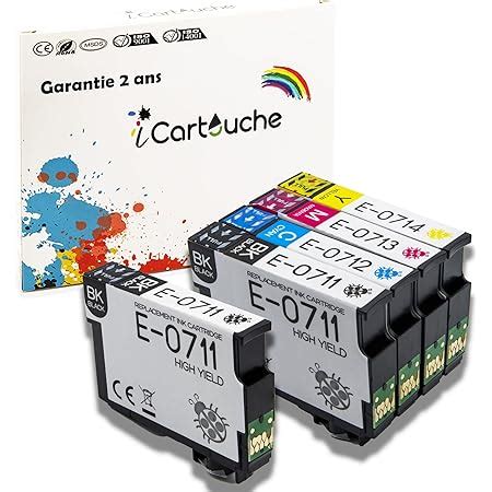 Epson EasyMail Multipack T0715 Guépard Cartouches d encre d origine 4