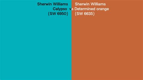 Sherwin Williams Calypso Vs Determined Orange Side By Side Comparison