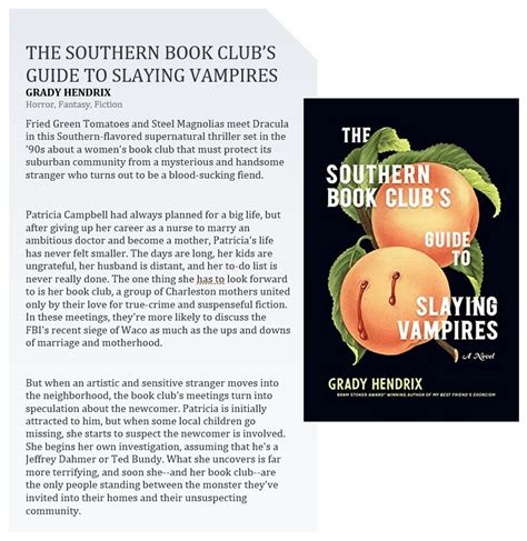 The Southern Book Clubs Guide To Slaying Vampires By Grady Hendrix