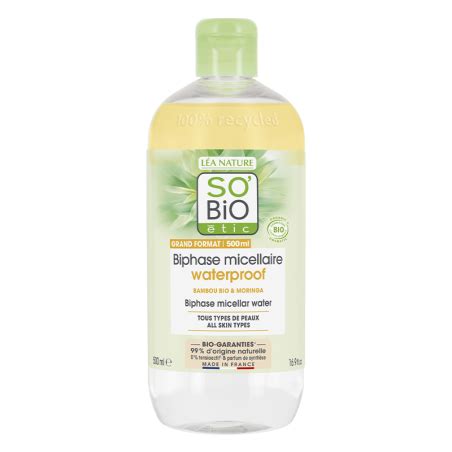 SO BIO ETIC PUR BAMBOO Biphase Micellaire Waterproof 500 Ml