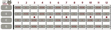 Ukulele Fretboard Diagram