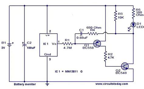 Battery Level Indicator Circuit