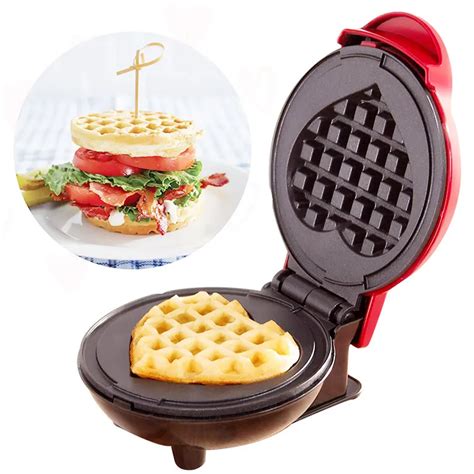 Mini Gaufrier Lectrique En Forme De C Ur Appareil De Cuisson Four