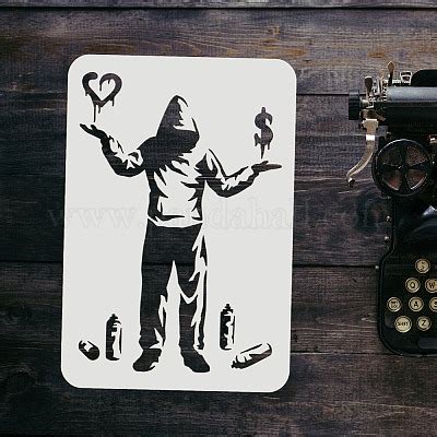 Wholesale Fingerinspire Banksy Stencil X Cm Reusable Banksy Love