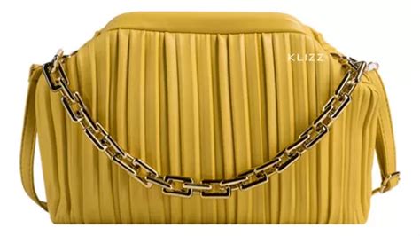 Bolsa Feminina Klizz Stella Clutch Couro Corrente Dourada Lx Cor