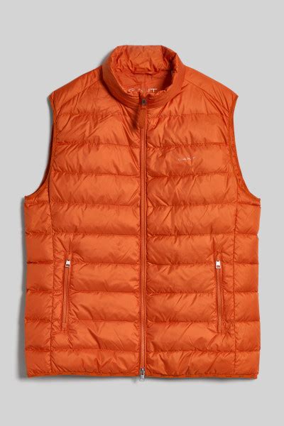 Vesta Gant Light Down Vest Pumpkin Orange Gant Cz