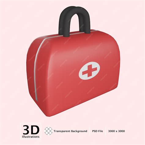 Premium Psd First Aid Kit 3d Illustration