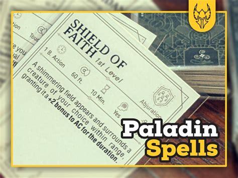 Paladin Spell Cards For Dnd E Form Fillable Pdfs Included Etsy