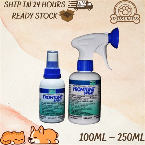 Frontline Anti Flea And Ticks Spray 100ml 250ml Kutu Spray Flea