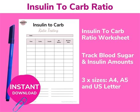 Insulin To Carb Ratio Worksheet Figure Out Your Insulin To Carbohydrate