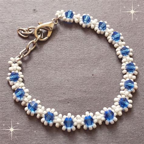 Crystal Beaded Bracelet Tutorialvery Easy Seed Beads And Bicone Beads Bracelet Crystal Beads