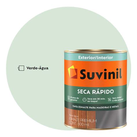 Tinta Brilhante Seca Rápido 800ml Suvinil Verde Água Submarino