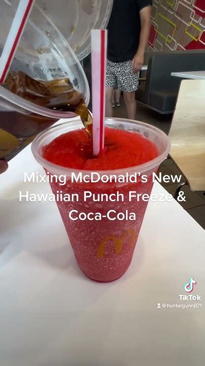 Hawaiian Punch Freeze From Mcdonalds Mixed With Coca Cola Youtube