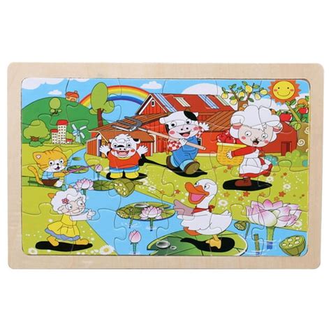 Exssary Puzzles For Kids Ages 3 5 24 Pcs Wooden Puzzles Animal Jigsaw