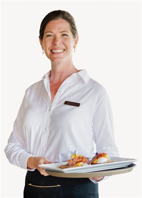 Hotel waitress serving food image | Free Photo - rawpixel