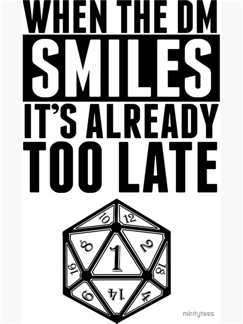 When The Dm Smiles Its Already Too Late Poster For Sale By