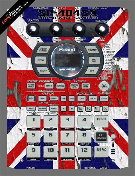 United Kingdom Flag 2 Roland SP 404 SX