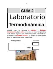 Laboratorio 2 equilibrio térmico docx 1 GUÍA 2 Laboratorio