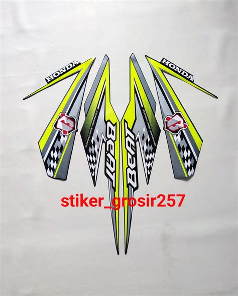 Striping Honda Beat Fi Esp New 2018 Stiker Body Standar Hitam Hijau